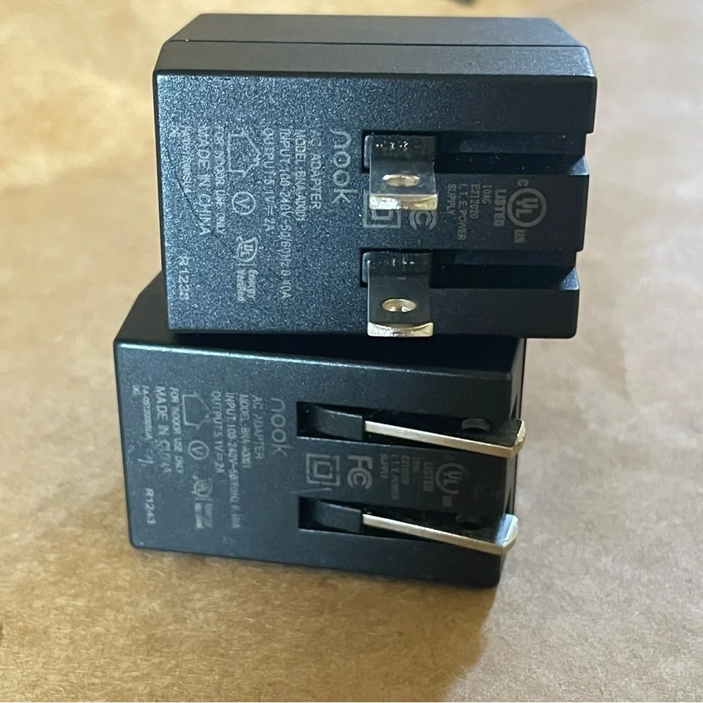 Barnes & Noble Nook HD/HD+ USB Wall Chargers BNA-A0001 Genuine OEM Lot Of 2